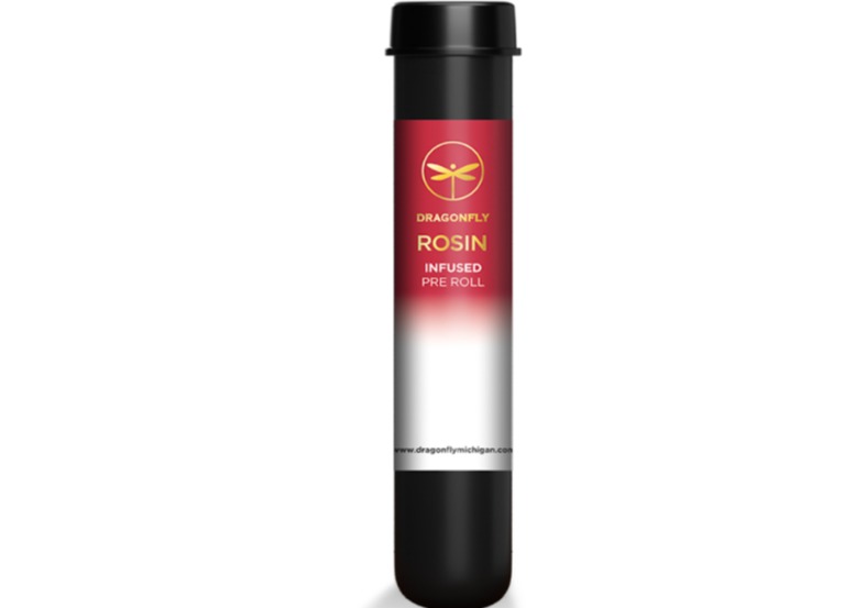 Photograph of product: Dragonfly: Purple Fumez 1.25G au chocolat Rosin Infused Preroll