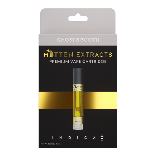 Photograph of product: Mitten Extracts 1g Cart Ghost Biscotti