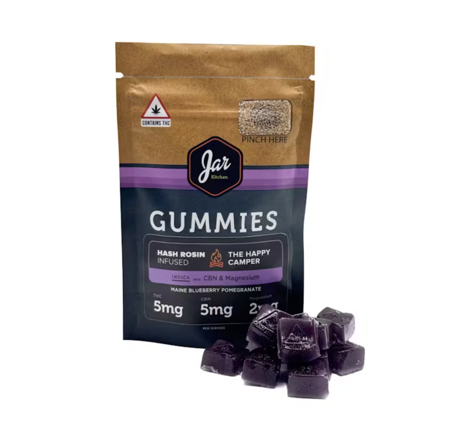 Photograph of product: Jar Co | Blueberry Pomegranate Gummies | 100MG