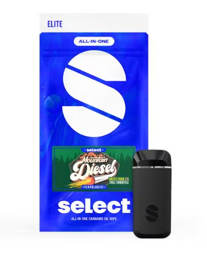 Photograph of product: Select Terpologist | Mountain Diesel (H) | 2g Briq Disposable