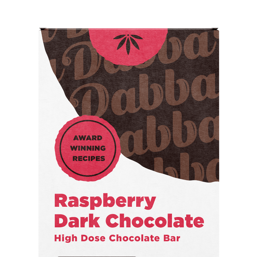 Photograph of product: DABBA - 500mg RASPBERRY DARK CHOCOLATE - 10pk - MED