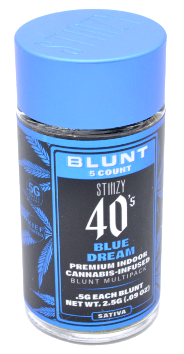 Photograph of product: Stiiizy 40's | Blue Dream | 2.5G 5PK LR Infused Blunts