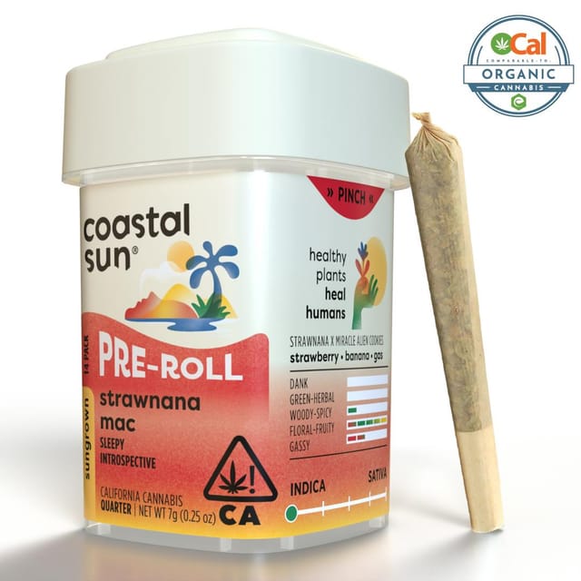 Photograph of product: Strawnana Mac | 14pk Sungrown Prerolls - 