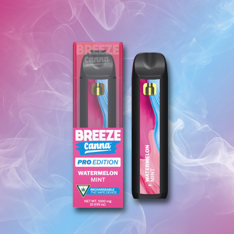 Photograph of product: Breeze PRO - Watermelon Mint - 1g Disposable