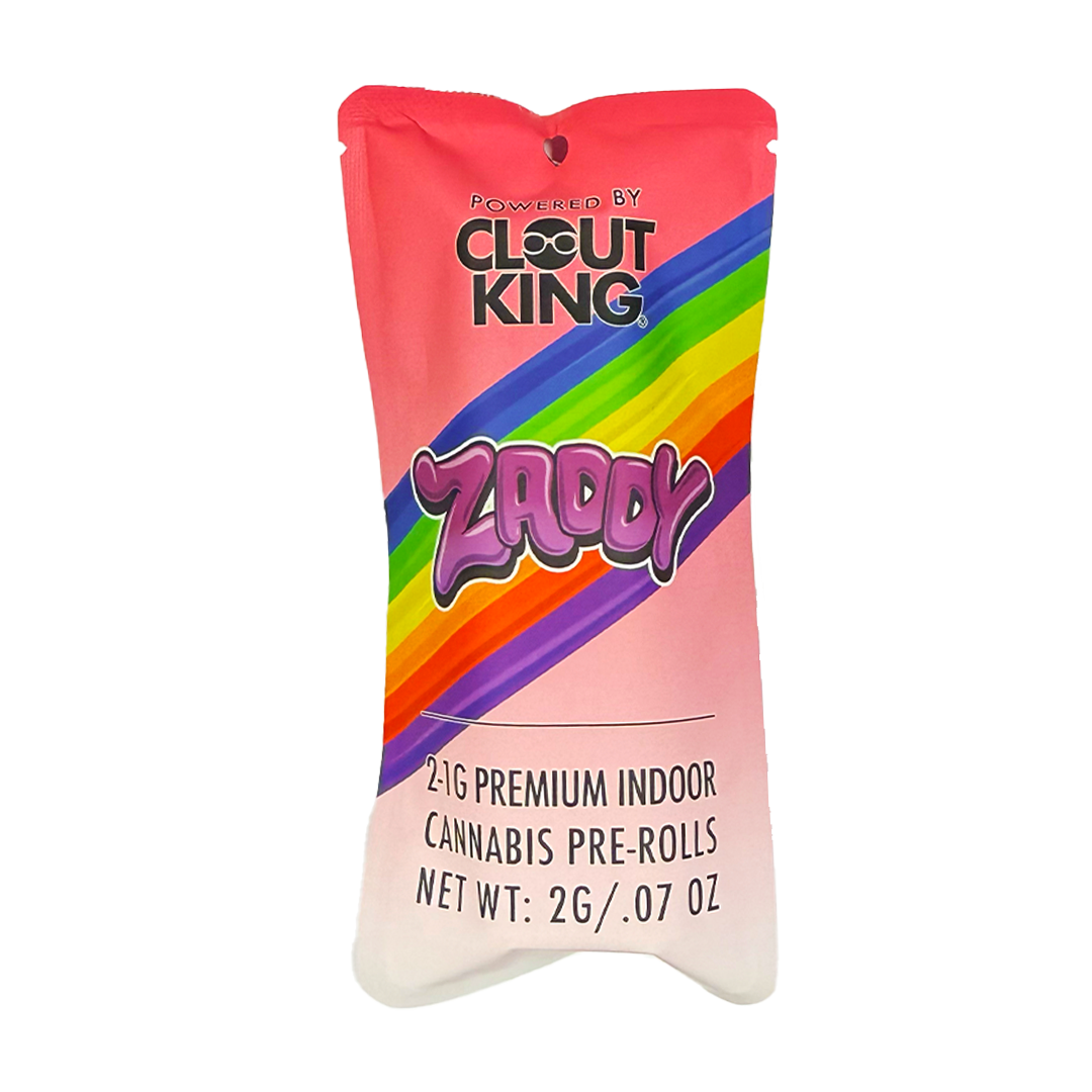 Photograph of product: Clout King Pre-Rolls (1g 2pk) - Zaddy