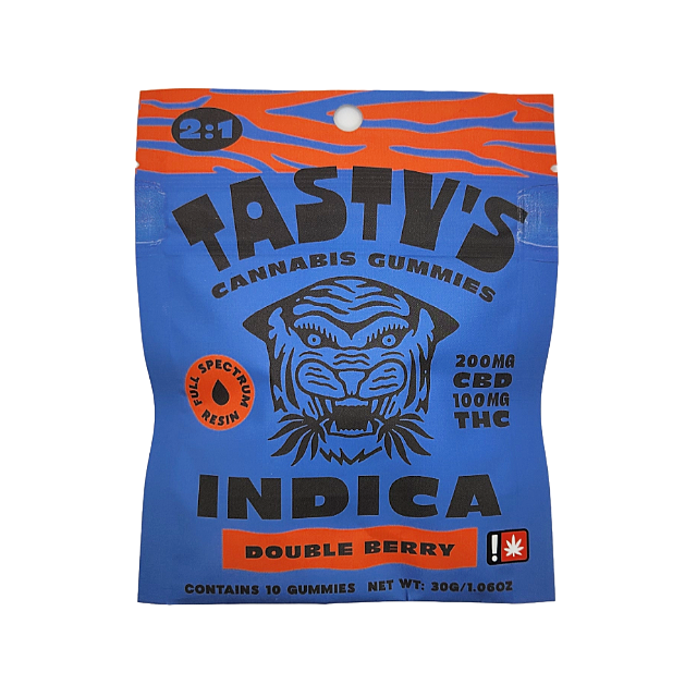 Photograph of product: Tasty's- Double Berry 2:1 10PK Gummies (I)