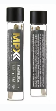 Photograph of product: MPX - AJ's Sour Diesel Preroll - 1G - Diamond Infused