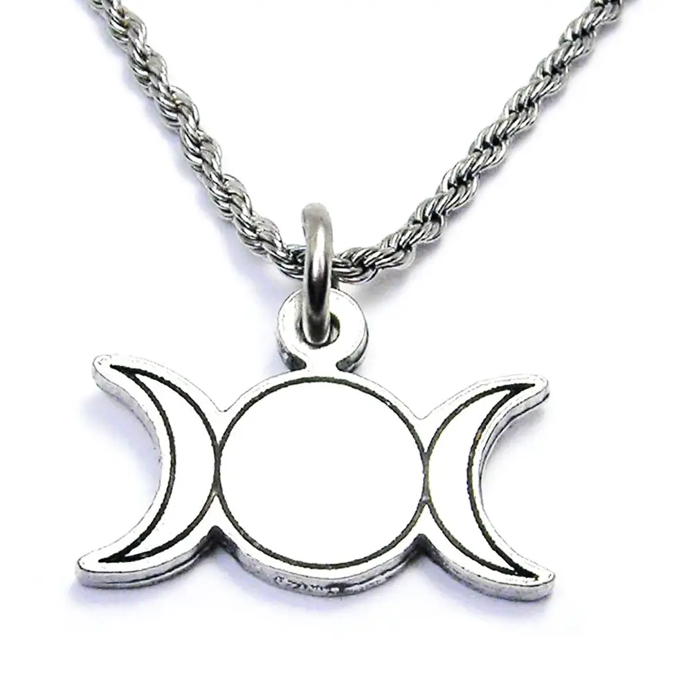 Photograph of product: Necklace | 20" | Moon Phase | Stainless Steel | Chubby Chico Charms