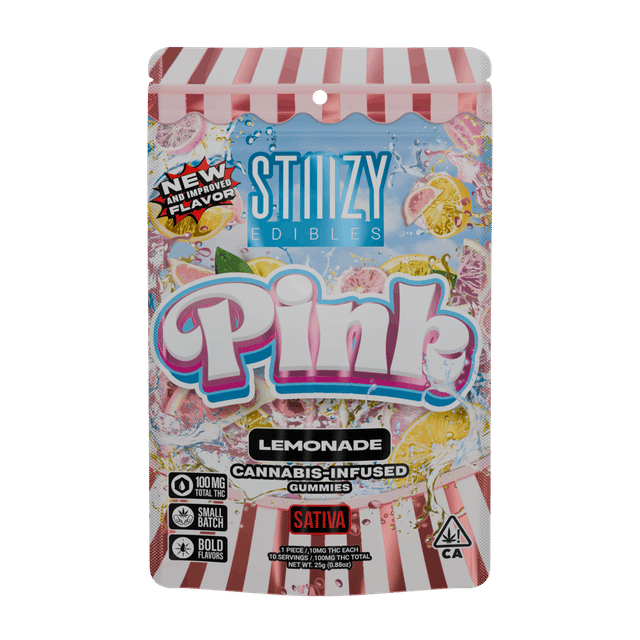 Photograph of product: 100MG Pink Lemonade Gummies - 