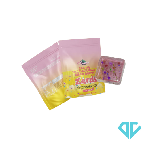 Photograph of product: Amnesia Zerdz Banana Split au chocolat Rosin Single Gummy 200mg