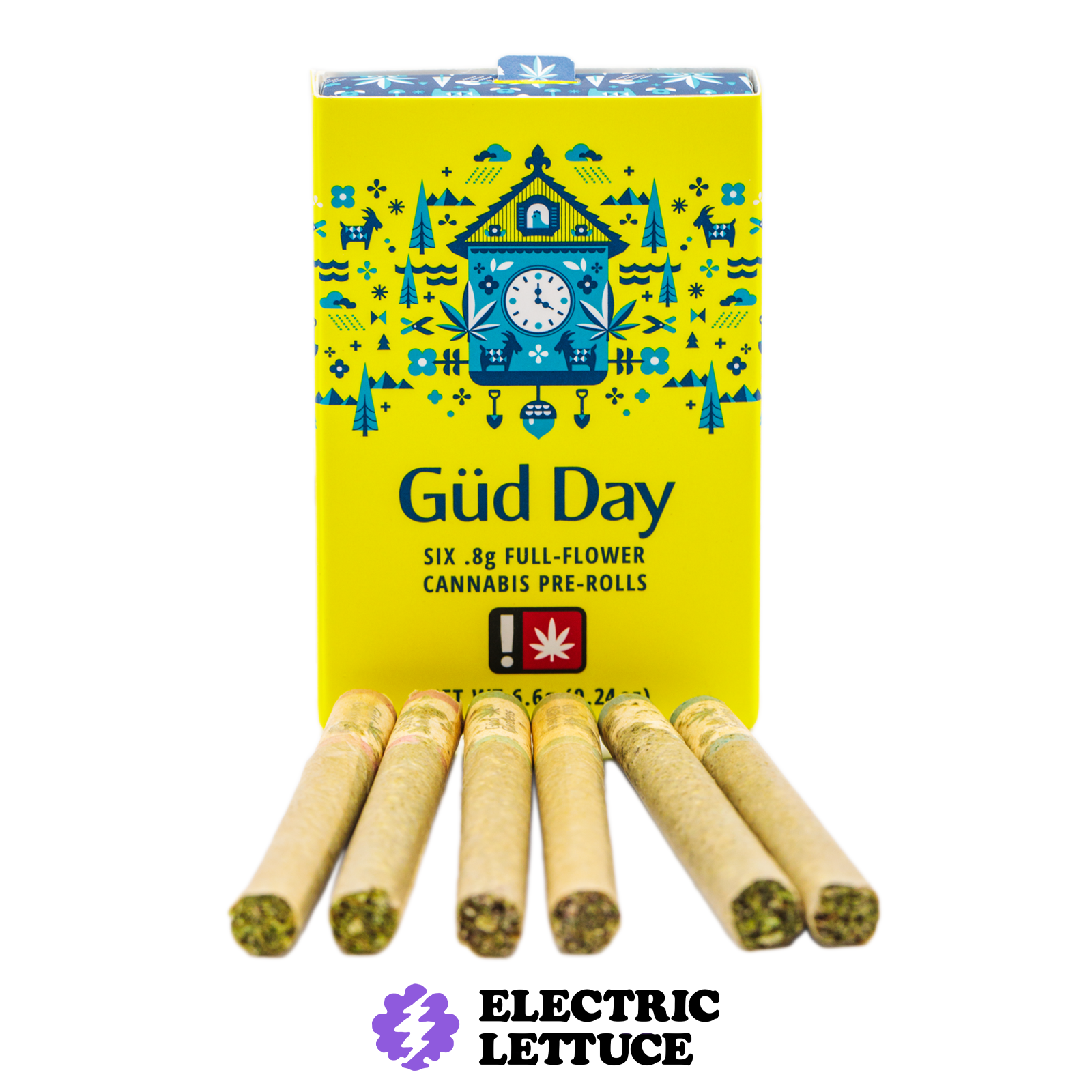Photograph of product: Gud Gardens Gud Day 6pk Pre-Roll 0.8g