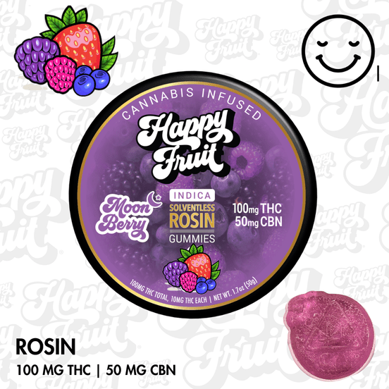 Photograph of product: Moon Berry Rosin Gummies : 100mg TH-oui, 50mg CBN - 