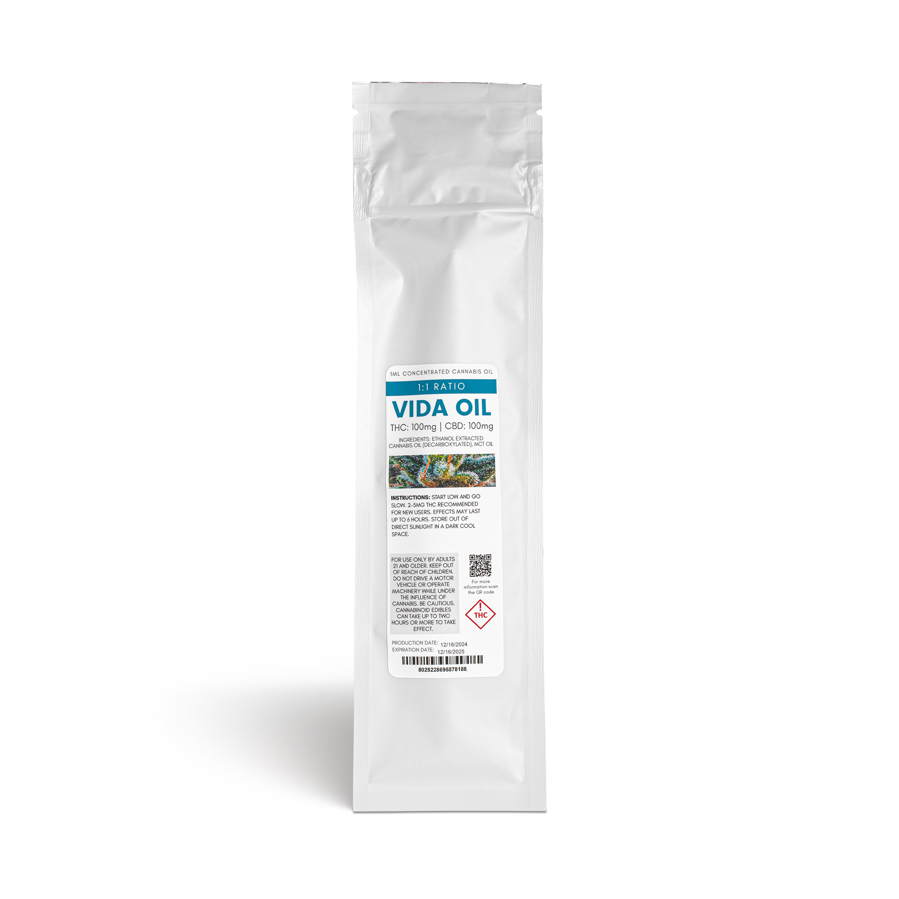 Photograph of product: Vida Oil 1:1 TH-oui:CBD