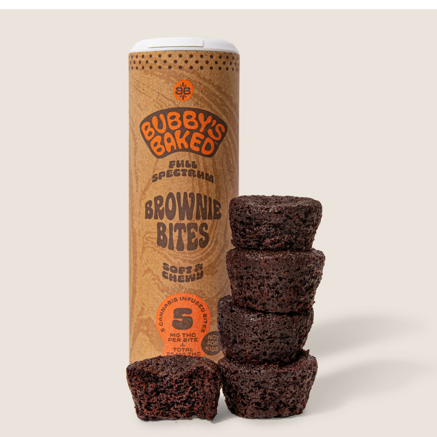 Photograph of product: Bubby's Baked 10mg Brownie Bites - 50mg