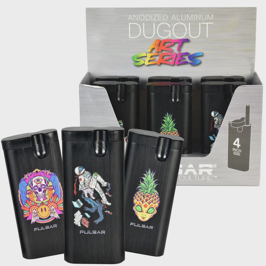 Photograph of product: Pulsar Anodized Aluminum Dugout | 4" | Assorted Designs