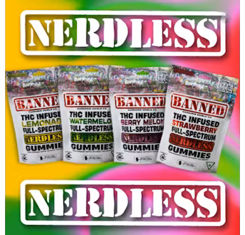 Photograph of product: Banned | Watermelon | 200mg Gummies (Nerdless)