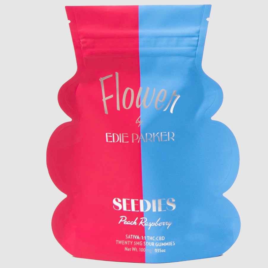 Photograph of product: Peach Raspberry 1:1 Seedies by Edie Parker 5mg x 20ct