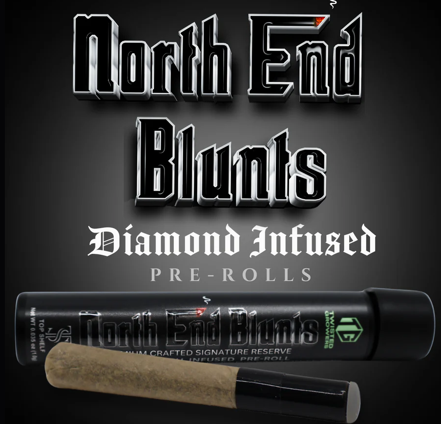 Photograph of product: North End Blunts - Peanut Butter Souffle - Diamond Infused PreRoll | 1.0g
