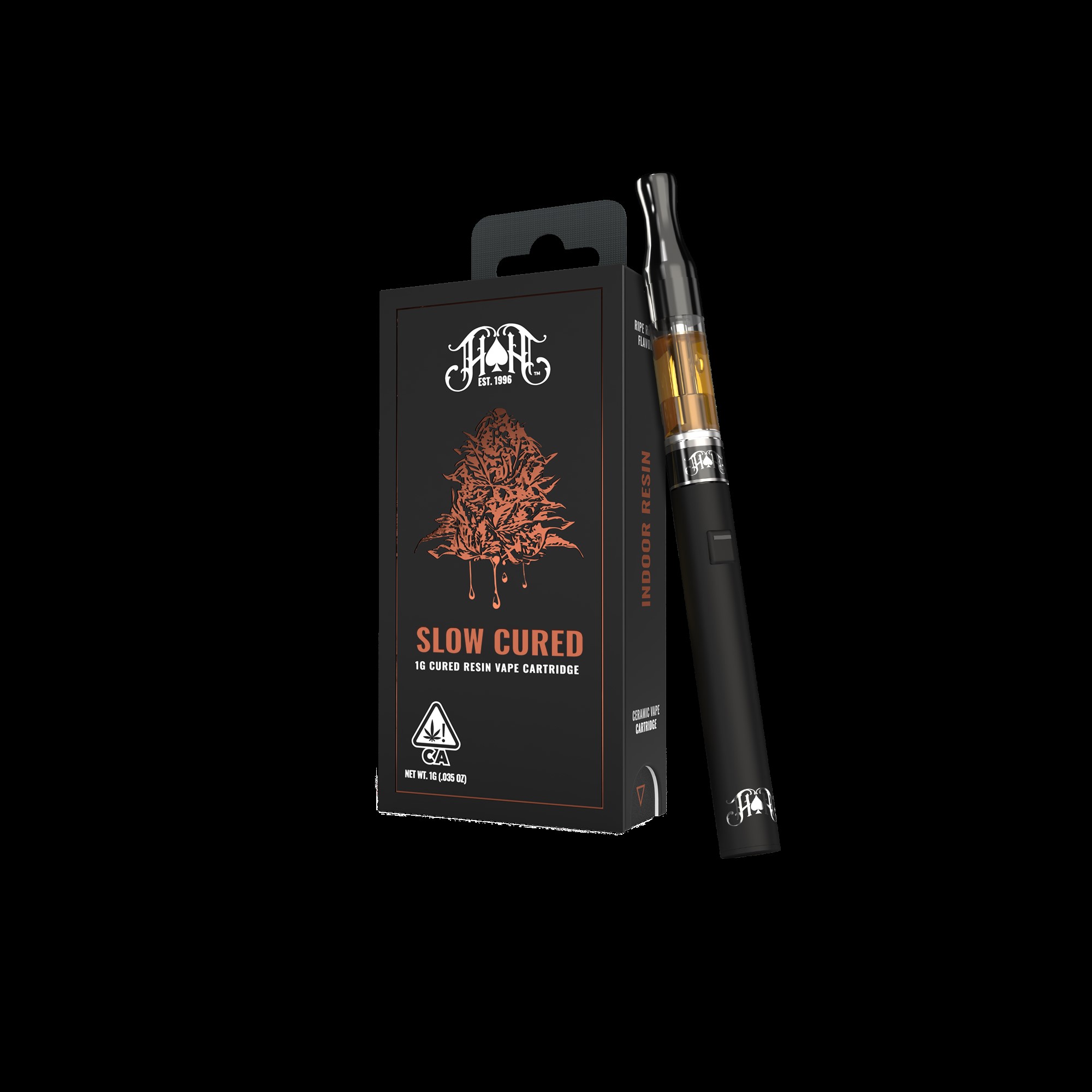 Photograph of product: HEAVY HITTERS INDOOR RESIN VAPE CARTRIDGE - CAM: BISCOTTI BX1 1G - 1 G