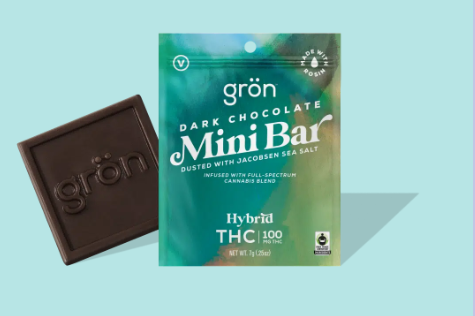 Photograph of product: E112 | Gron | Dark Chocolate Mini Bar | Hybrid | 100mg
