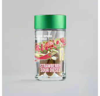 Photograph of product: Jetpacks | Strawberry Sour Diesel | Live Resin Infused | 5pk | 3g