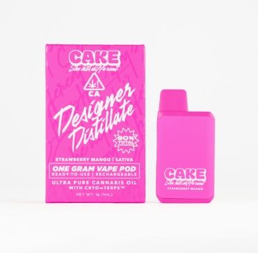 Photograph of product: Cake - Strawberry Mango 1.25g Rechargeable Designer Distillate - 