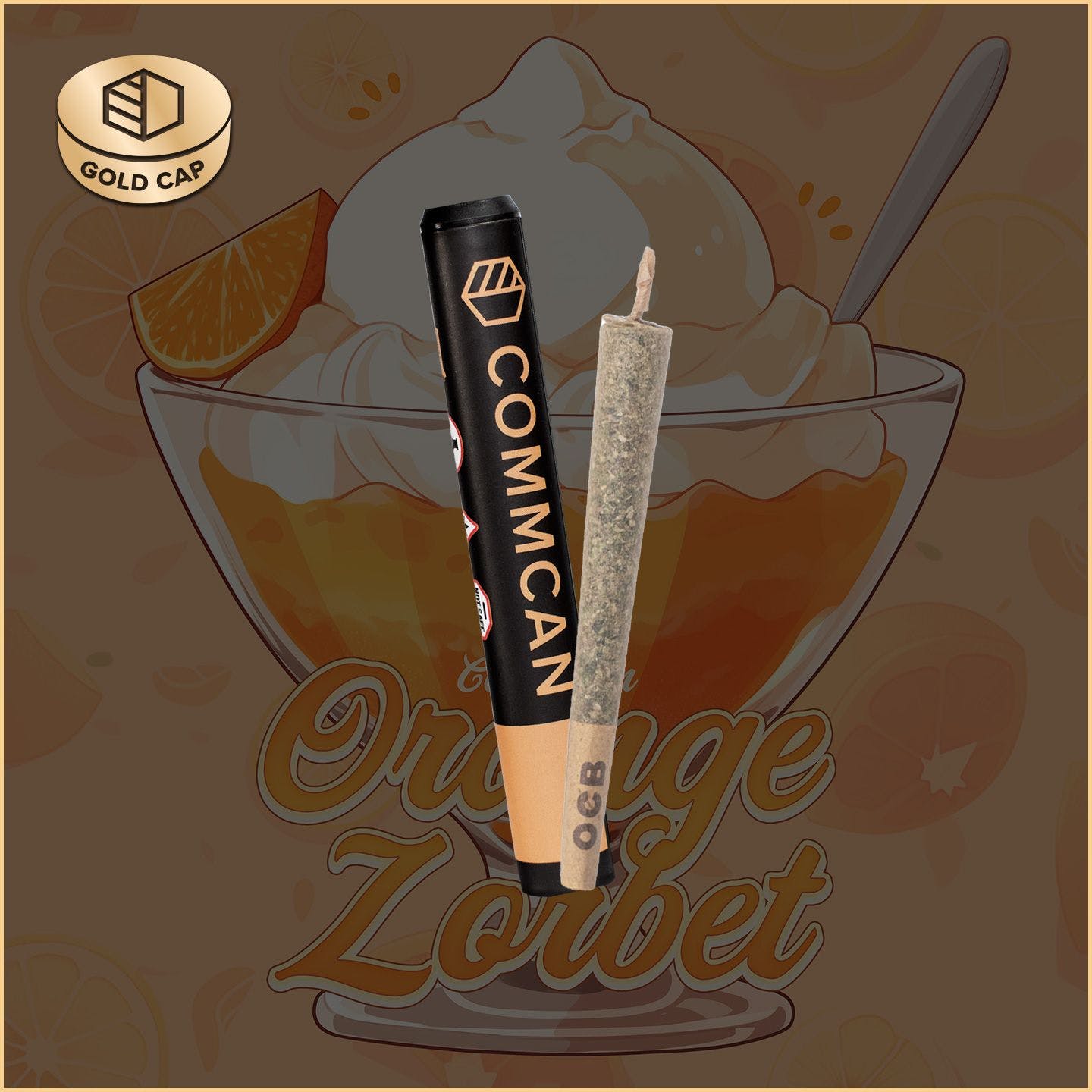 Photograph of product: Orange Zorbet Pre-Roll 1g (TAX INCLUDED)
