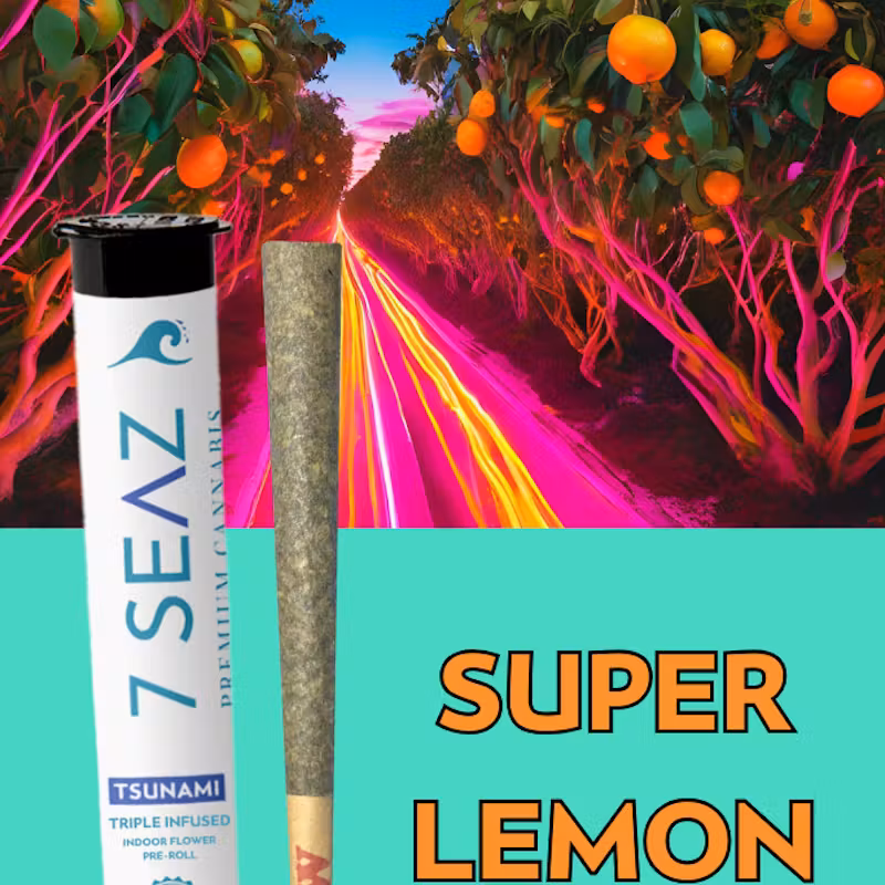 Photograph of Product: 7 Seaz Infused Pre-Roll | 1.2g | Super Lemon Haze