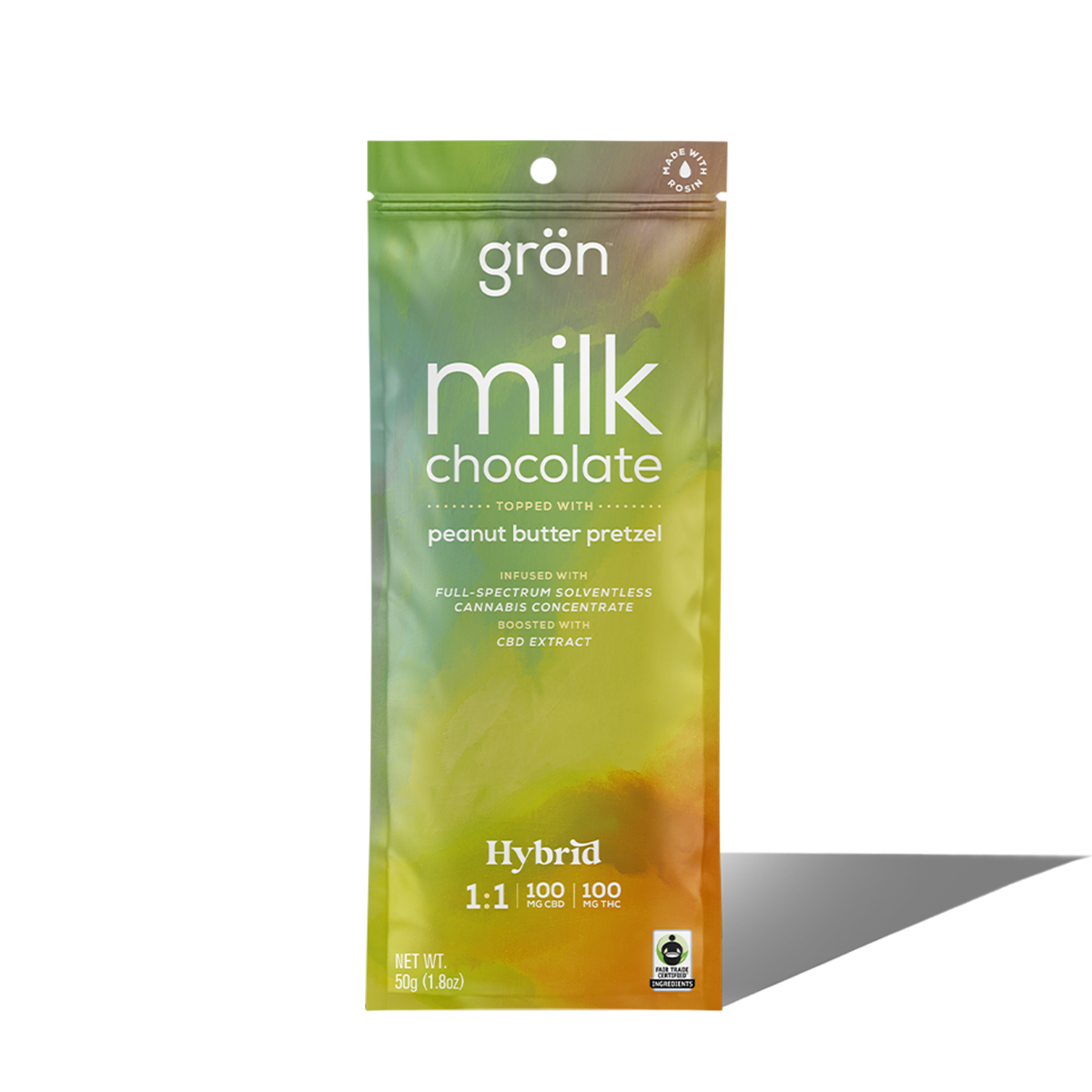 Photograph of product: Gron 1:1 Milk Chocolate w/ Peanut Butter Pretzel Bar