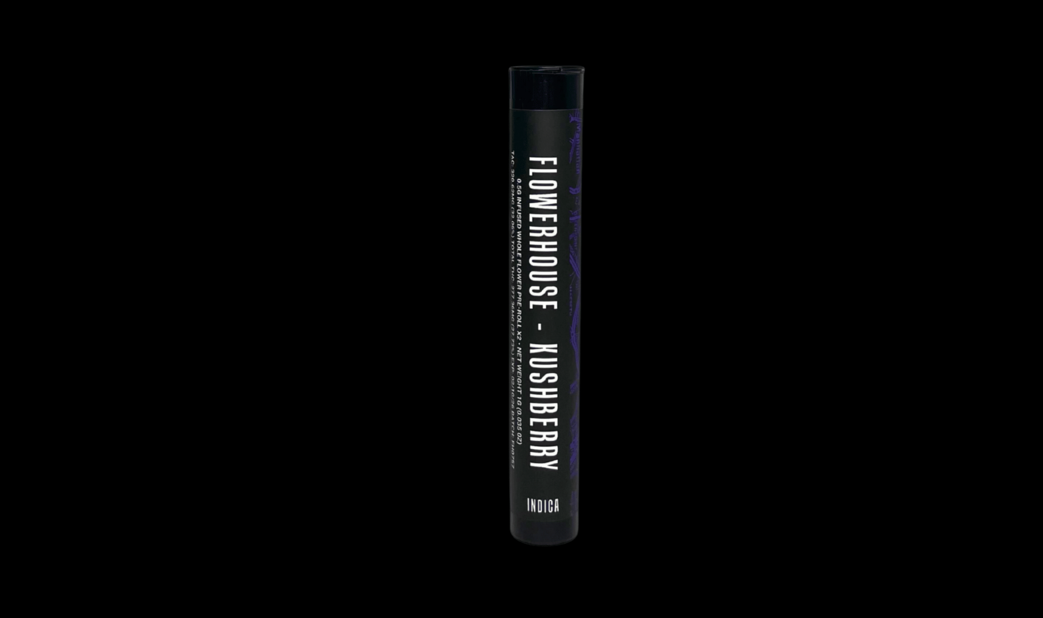 Photograph of product: FlowerHouse | Kushberry | Infused Indoor Preroll | 0.5g 2pk (I)