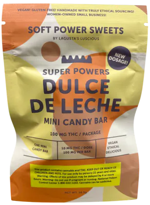 Photograph of product: Soft Power Sweets | Dulce De Leche | 100mg Mini Candy Bar