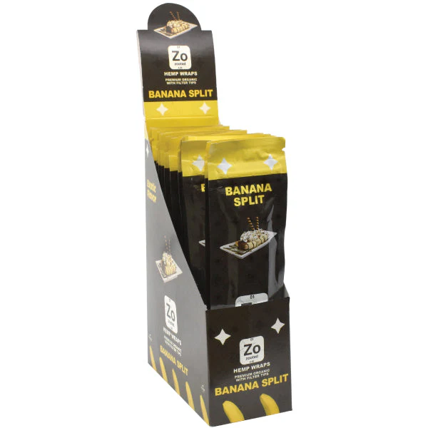 Photograph of product: Zooted Banana Split Hemp Wraps (2pk)