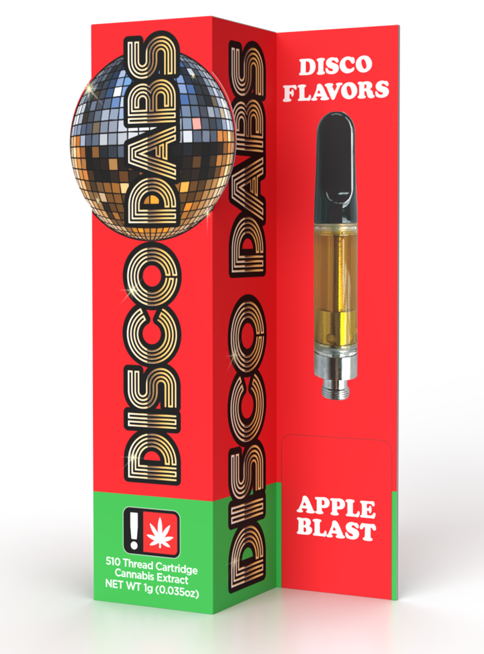 Photograph of product: Disco Dabs: Apple Blast Flavored Cartridge