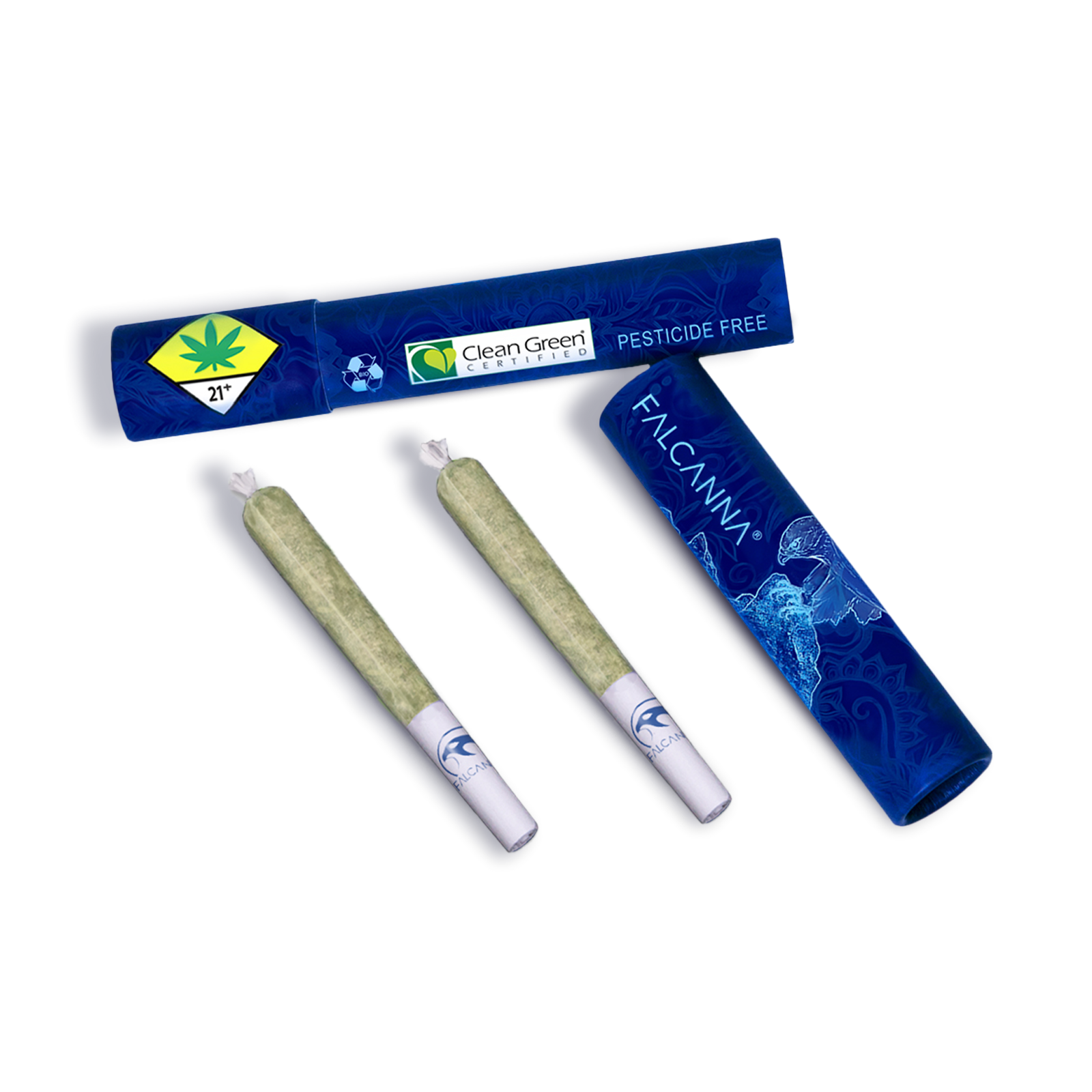 Photograph of product: Falcanna Blueberry Tide Pre-Rolls 2 x [Oui'd]