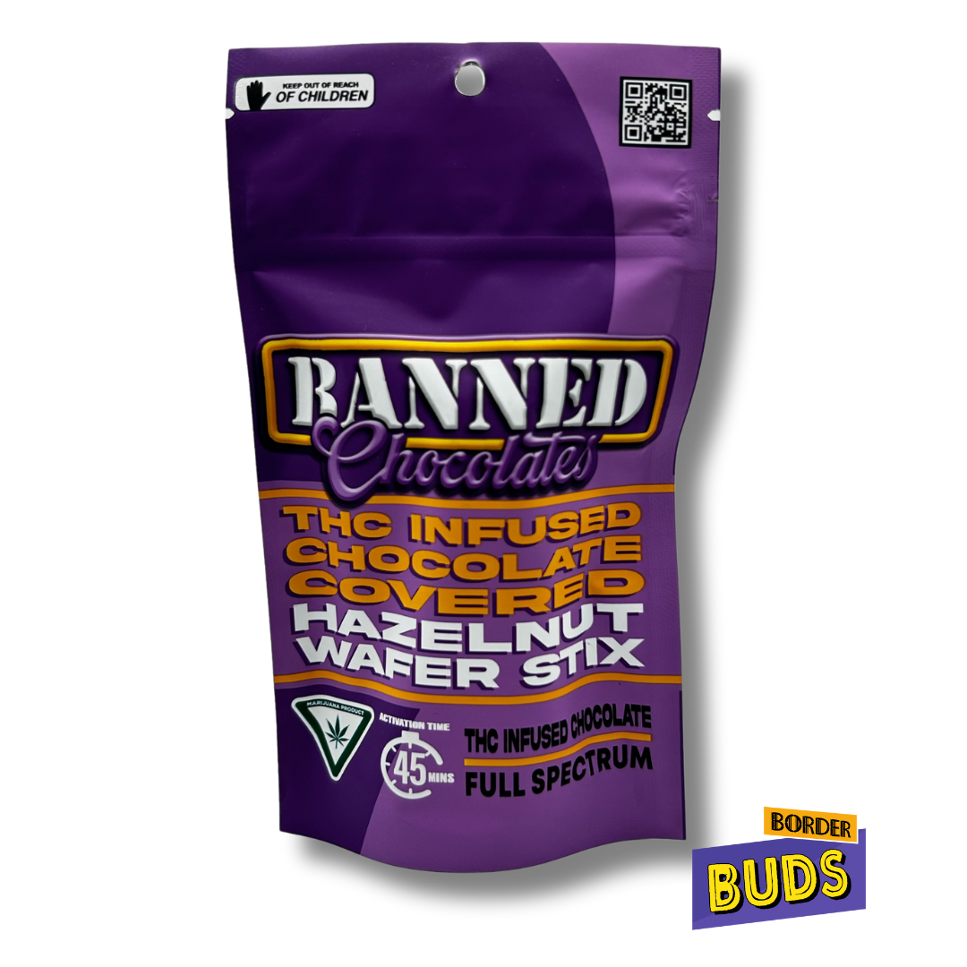 Photograph of product: Hazelnut | Banned | 200mg | Wafer Stix