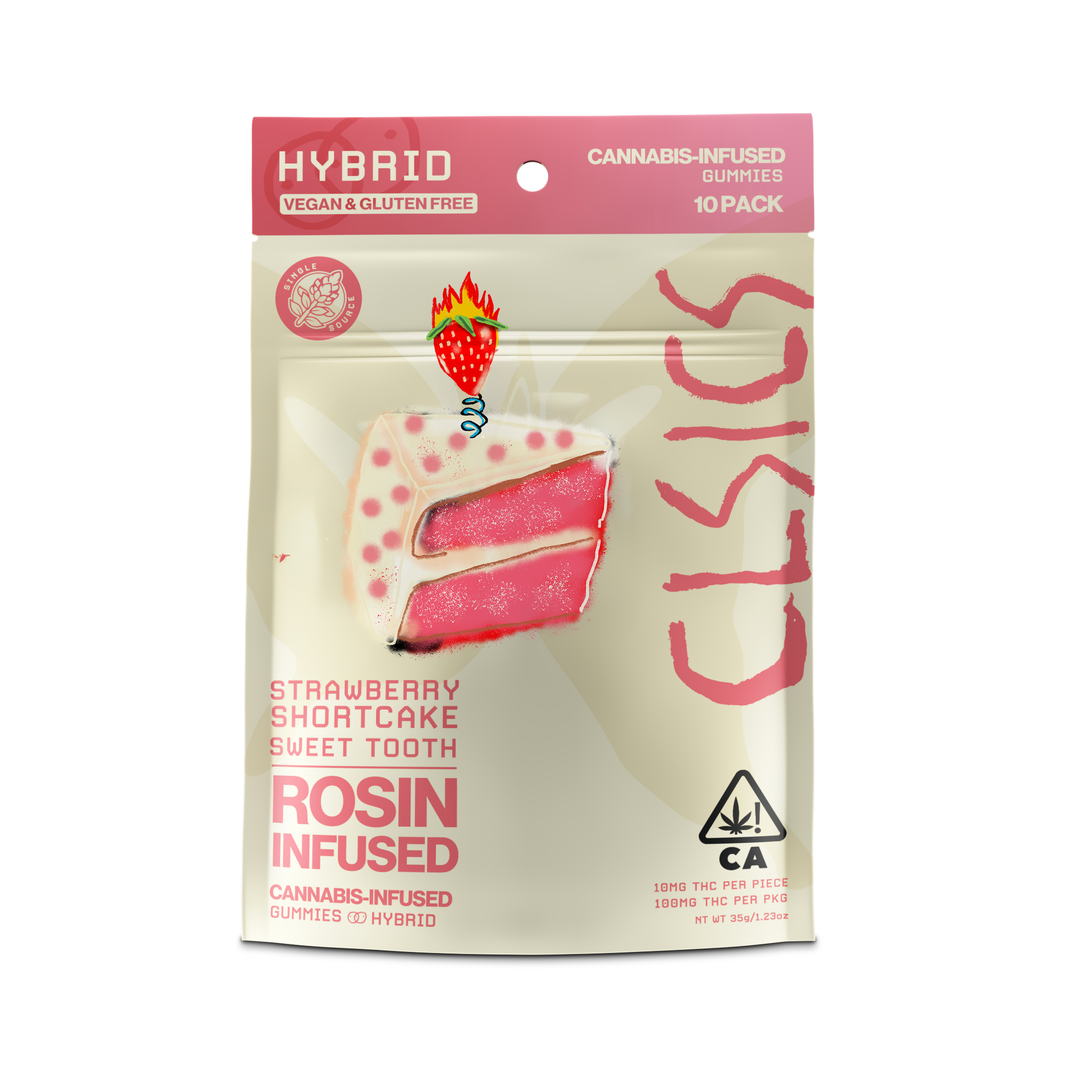 Photograph of product: STRAWBERRY SHORTCAKE (SWEET TOOTH) - 100 MG