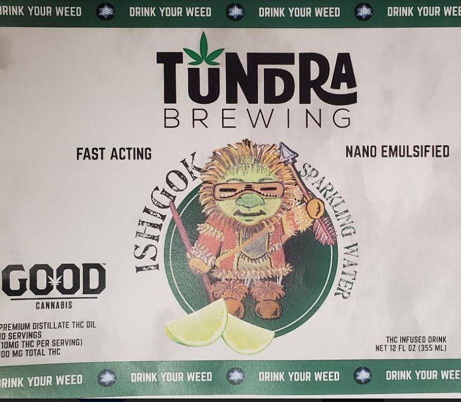 Photograph of product: Ishigok Lime (100mg) Sparkling Water by Tundra Brewing