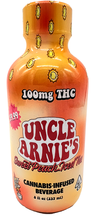 Photograph of product: Uncle Arnie's | Sweet Peach Iced Tea | 8oz 100MG