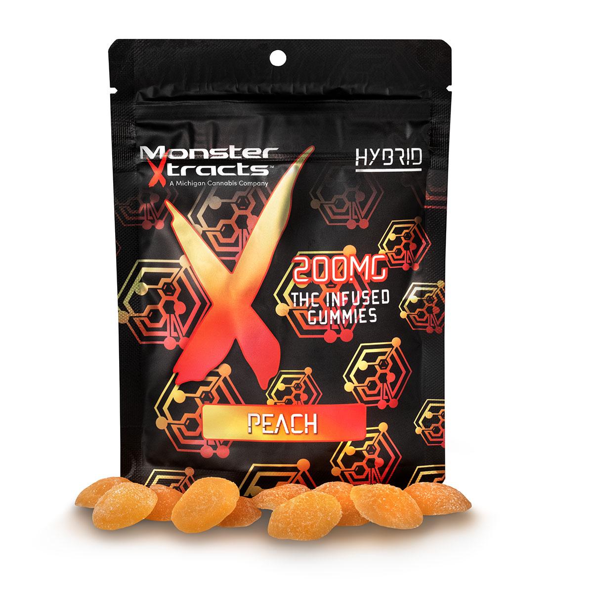 Photograph of product: MonsterX 200mg Peach Gummies