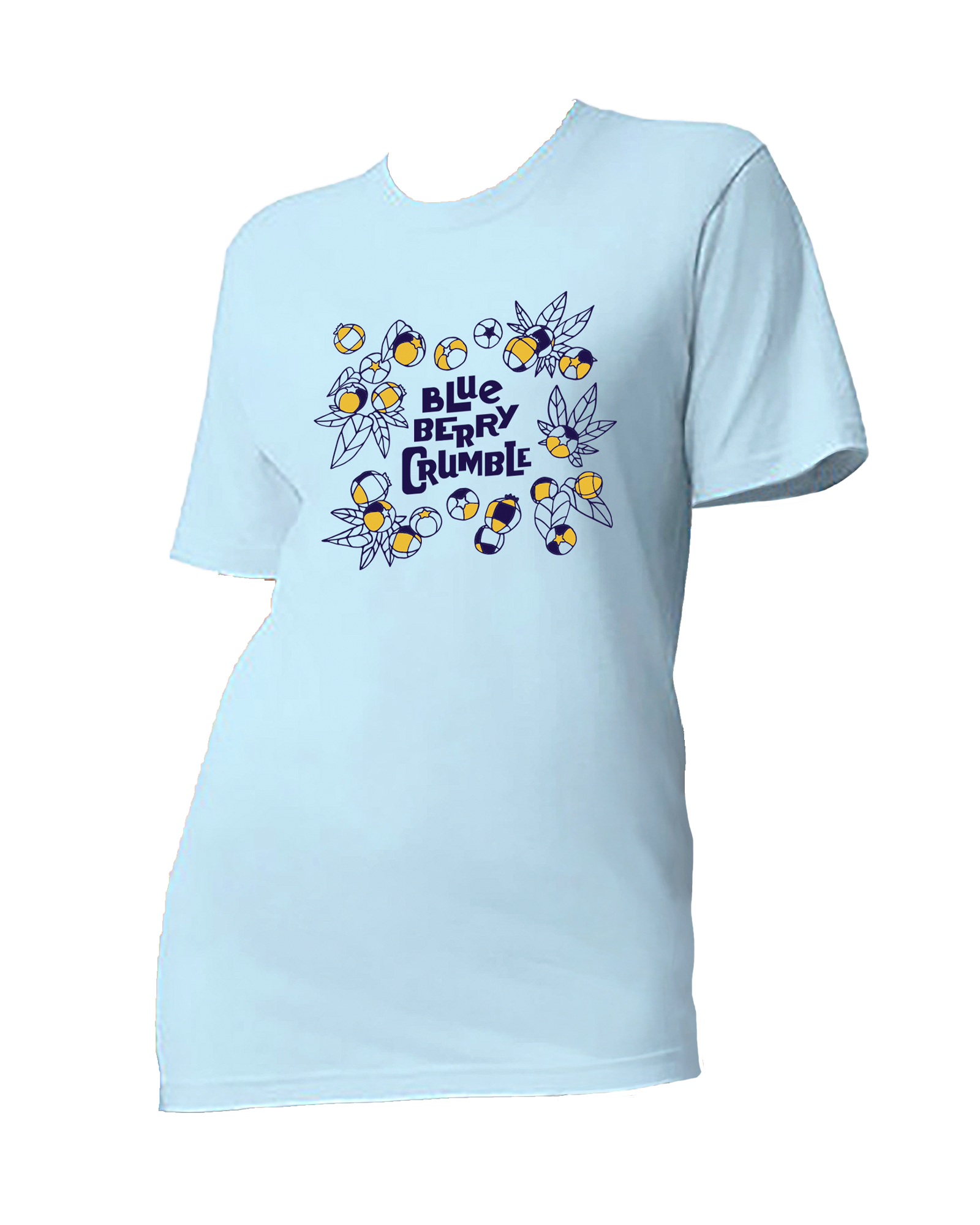 Photograph of product: Blueberry Crumble Fine Jersey T-shirt - Powder Blue (XL)