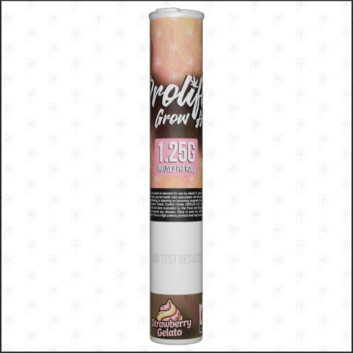 Photograph of product: Strawberry Gelato | Single Moonrock Infused Pre-Roll