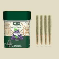 Photograph of product: CBX | GRAPE GASBY | .5G PRE-ROLL | 4PK