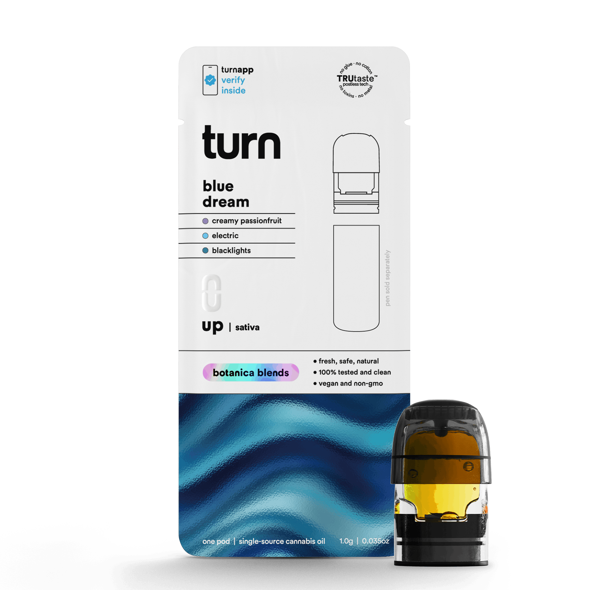 Photograph of product: Turn | Blue Dream | Botanica Blends | 1g POD