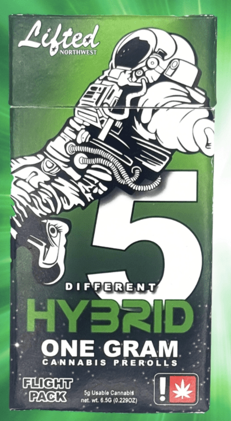 Photograph of product: ALL HYBRID | Flight Pack | Preroll 5pk | 5g