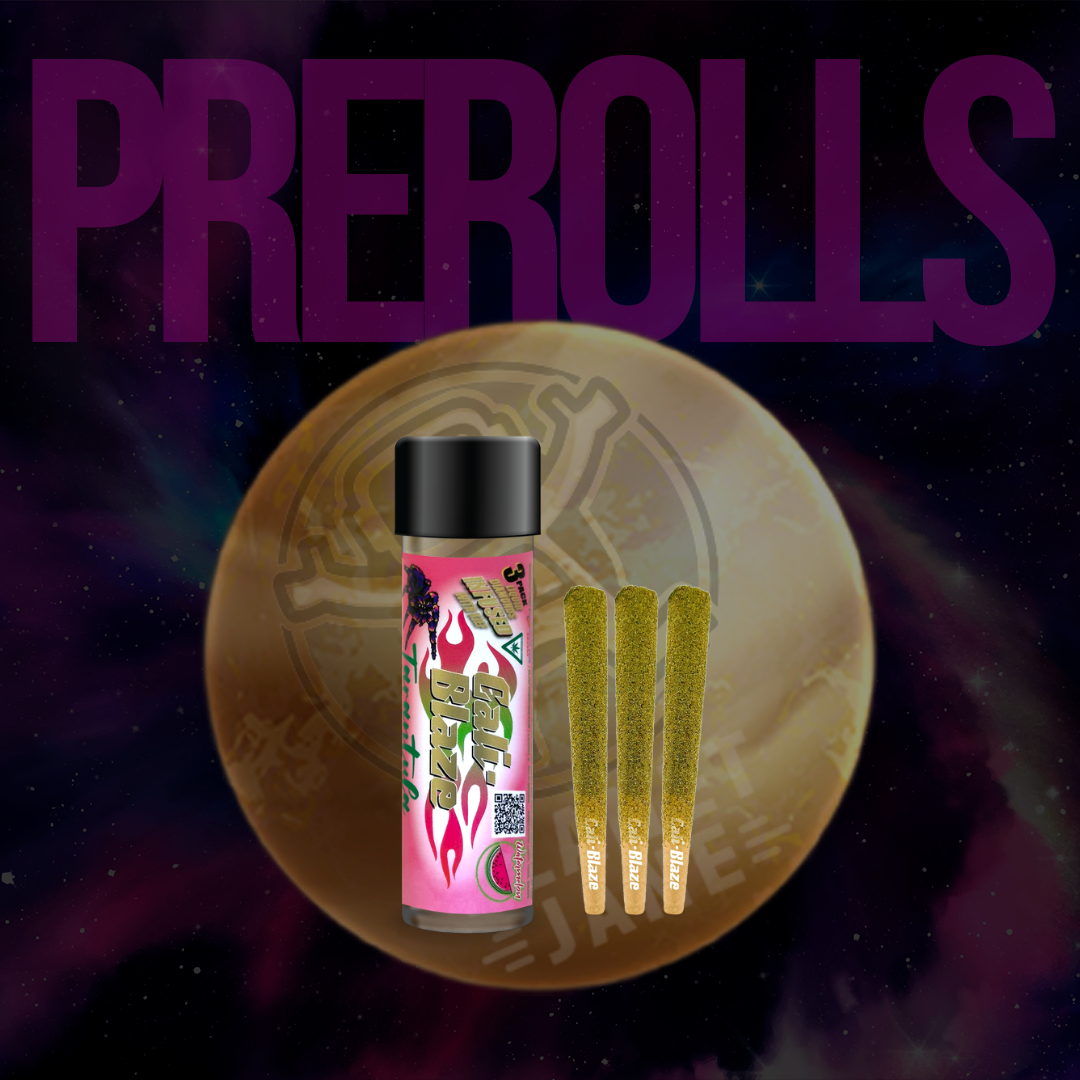 Photograph of product: Cali Blaze - .6g Tarantula Preroll 3pk - Watermelon Oui'd