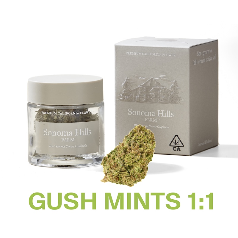 Photograph of product: Gush Mints - 1:1 (CBD:TH-oui) - 3.5g (I) - SHF