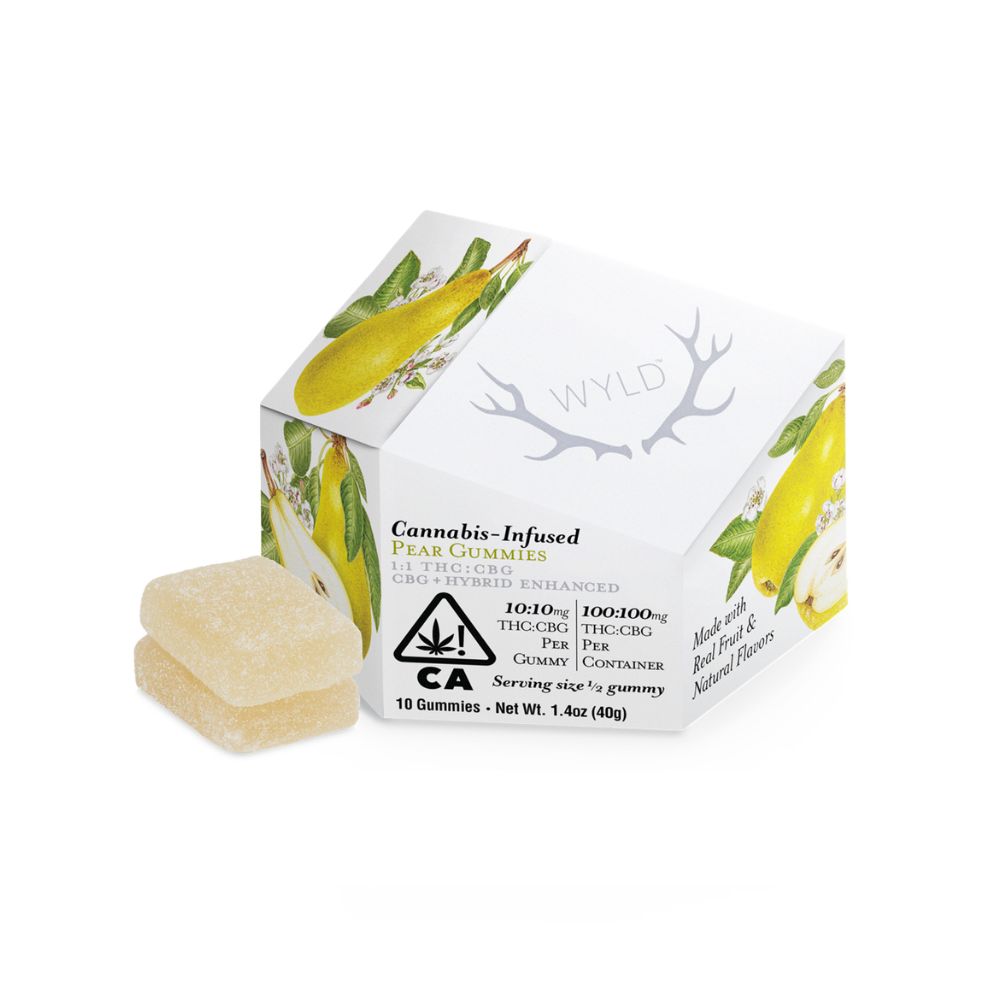 Photograph of product: PEAR 1:1 CBG:TH-oui GUMMY - WYLD