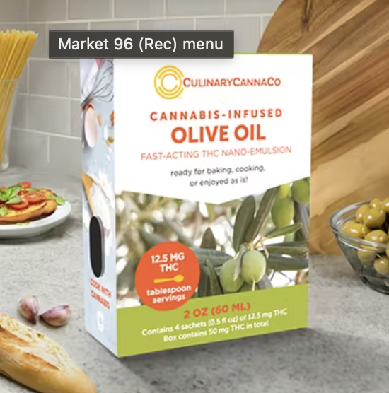 Photograph of product: CULINARY CANNA CO. INFUSED OLIVE OIL 4PK 50MG