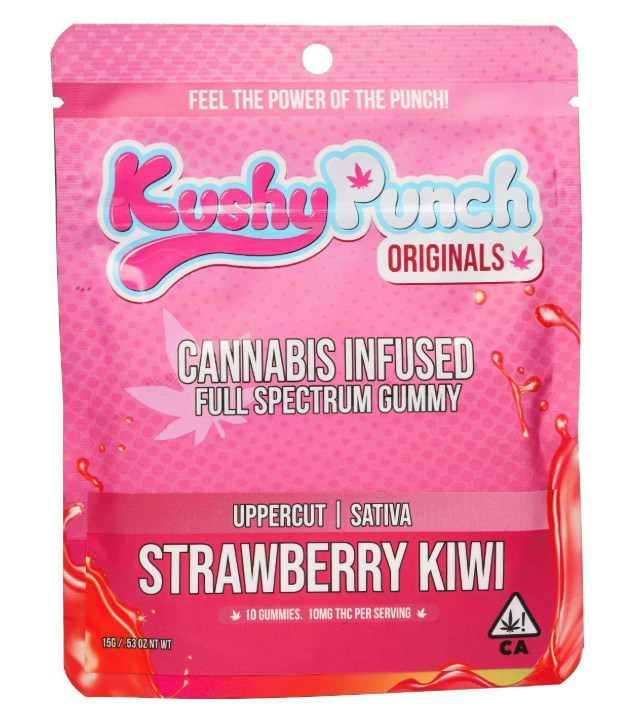 Photograph of product: STRAWBERRY KIWI UPPERCUT GUMMY 100MG