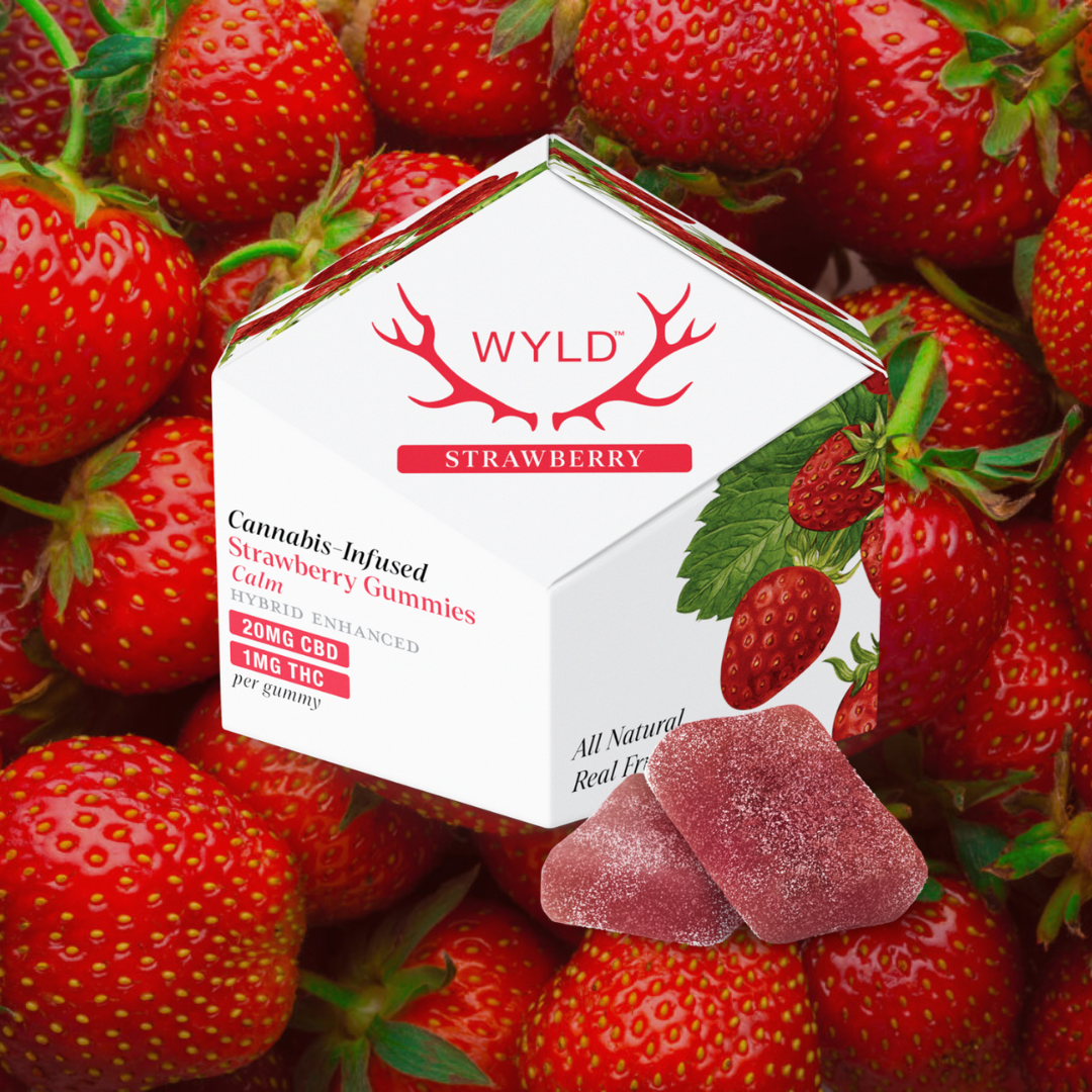 Photograph of product: Strawberry 20:1 (CBD:TH-oui) Gummies - 10mg
